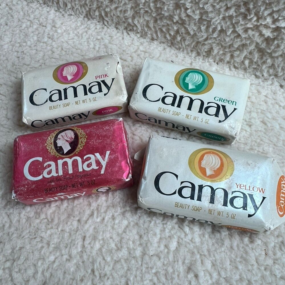 4 Vintage 1983 CAMAY Beauty Soap Bars 4.75 oz